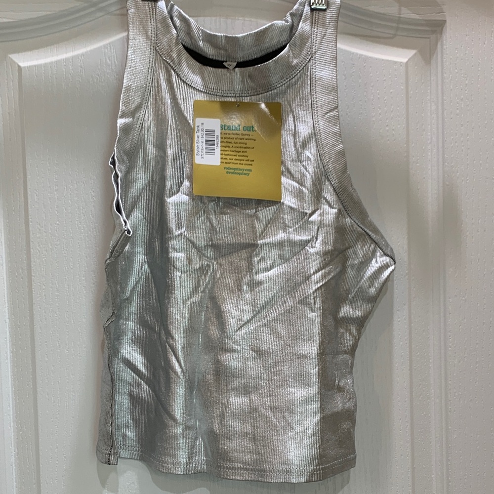 NWT Rodeo Quincy Stylish Silver Tank size M